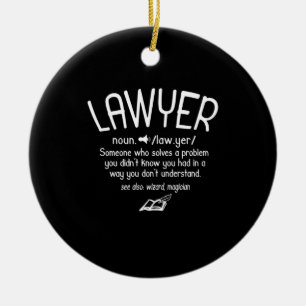 Funny Lawyer Definition Ceramic Tree Decoration