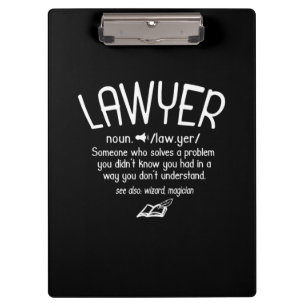 Funny Lawyer Definition Clipboard