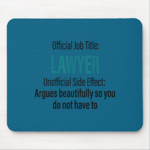 Funny lawyer definition quote attorney student mouse mat