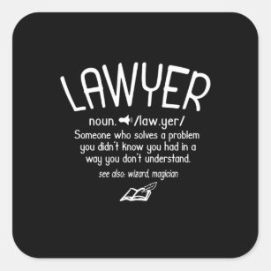 Funny Lawyer Definition Square Sticker