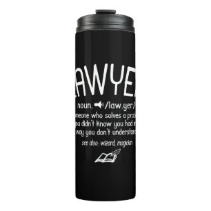 Funny Lawyer Definition Thermal Tumbler