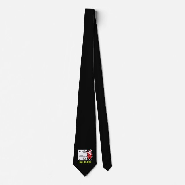 Funny Lawyer Gift Legal Santa Clause Tie (Front)