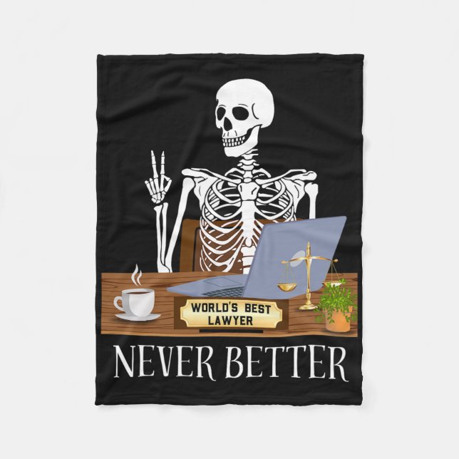 Funny Lawyer Halloween  Fleece Blanket (Front)