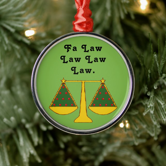 Funny Lawyer Holiday Gift Metal Tree Decoration (Tree)