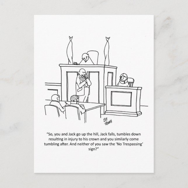 Funny Lawyer Humour Postcard (Front)