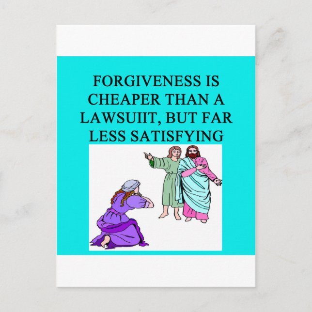 funny lawyer proverb postcard (Front)
