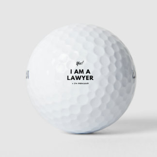 Funny Lawyer Quote in Black & White Golf Balls