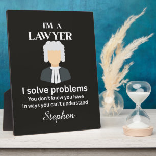 Funny lawyer quote personalised graduation  plaque