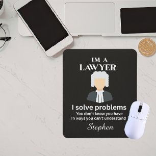 Funny lawyer quote personalized graduation mouse mat