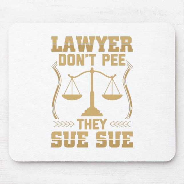 Funny Lawyer Saying | Law Attorney Gift Idea Mouse Mat (Front)