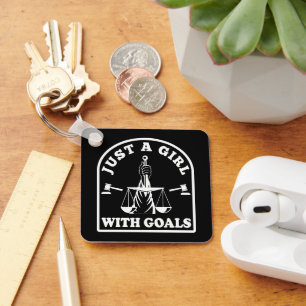 Funny Lawyer Student Just A Girl With Goals Lawyer Key Ring