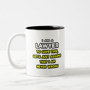 Funny Lawyer T-Shirts and Gifts Two-Tone Coffee Mug