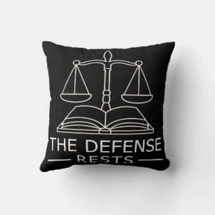 Funny Lawyer The Defence Rests Cushion
