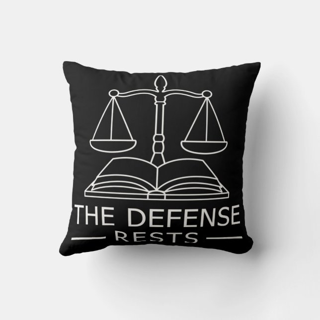 Funny Lawyer The Defence Rests Cushion (Back)