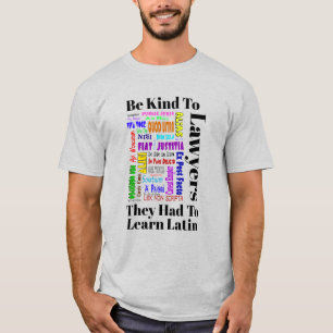 Funny Lawyers Legal Latin Terms T-Shirt