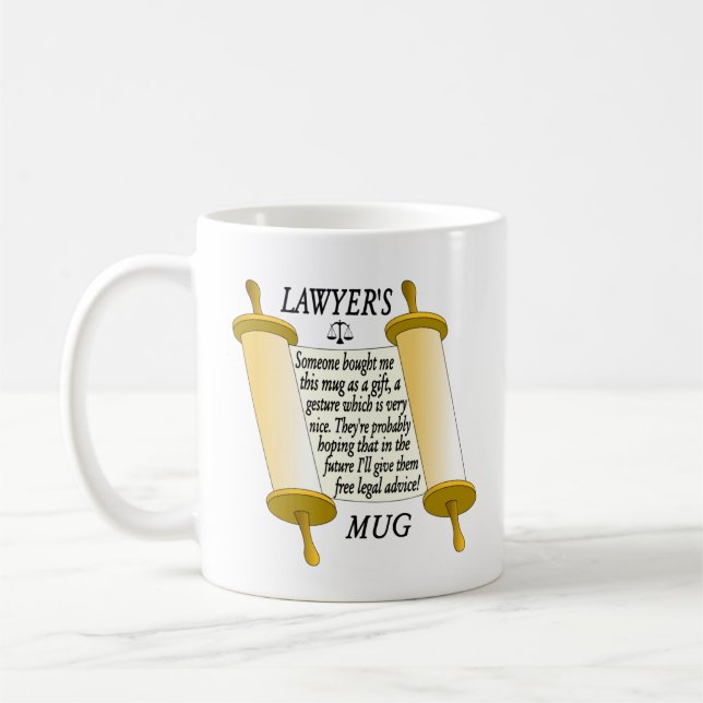  Funny Lawyer's Mug. Lawyer Coffee Mug (Left)