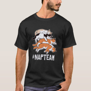 Funny Lazy Animal Nap team Crazy Cats T-Shirt