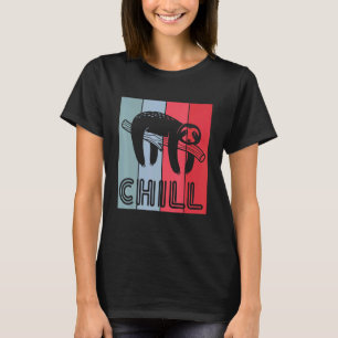 Funny Lazy Animal Sloth Mode Retro Sunset Chill Sl T-Shirt