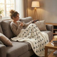 Funny Lazy Binge Watching Quote Personalised Cream