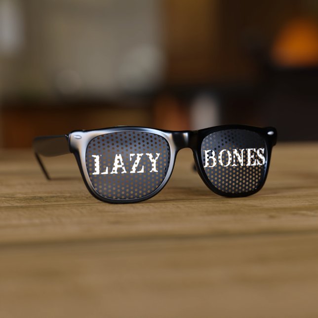 Funny Lazy Bones Halloween Party Retro Sunglasses (Lazy Bones Sunglasses for the days you feel lazy.)