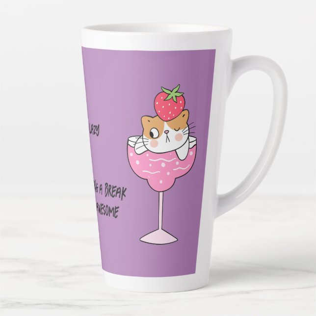 Funny Lazy Cat Latte Mugs (Right)
