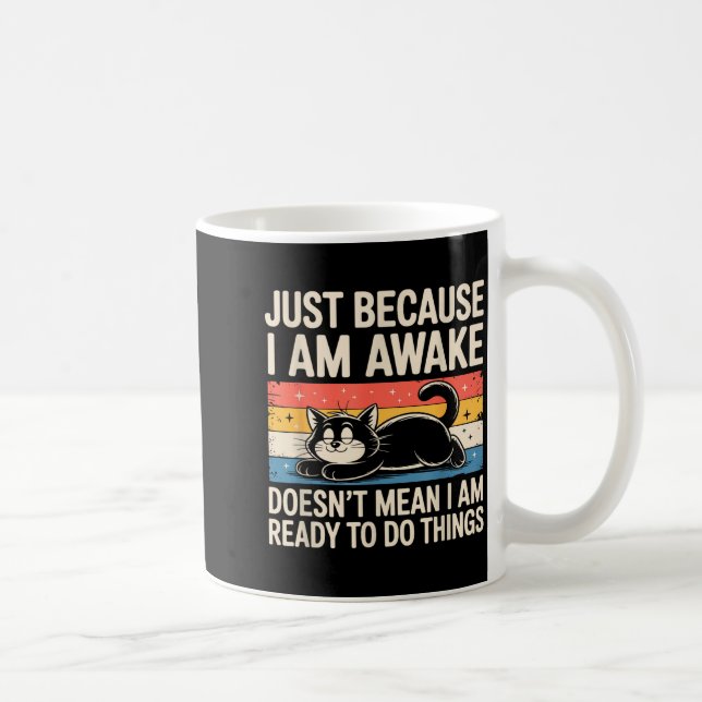 Funny Lazy Cat Meme Weird Stuff Lover Men Women Bo Coffee Mug (Right)