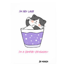 Funny Lazy Cat Sarcastic Humour Meme Custom Text