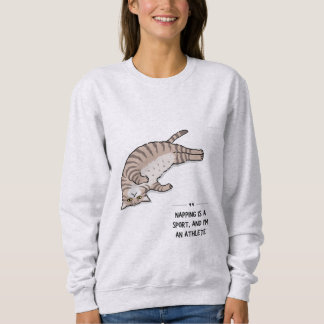 Funny Lazy Cat T-Shirt – “I’m Not Lazy, I’m on Ene Sweatshirt