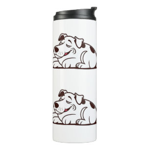 Funny Lazy Dog Design Thermal Tumbler