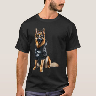 Funny Lazy German Shepherd Dog Chillin Dogs Chill T-Shirt