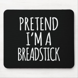 Funny Lazy Halloween Costume Shirt - Breadstick Mouse Mat