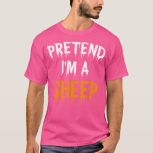 Funny Lazy Halloween Pretend I'M A Sheep T-Shirt