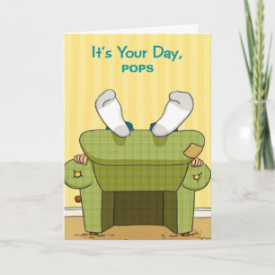 Funny Lazy Happy Father's Day Greeting Card
