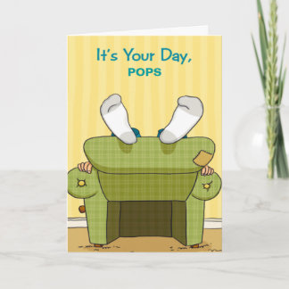 Funny Lazy Happy Father's Day Greeting Card