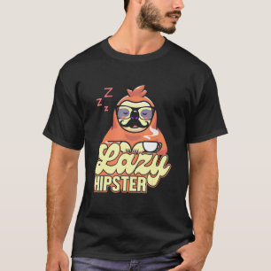 Funny Lazy Hipster Sloth Moustache Freethinker Urb T-Shirt