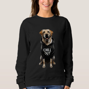 Funny Lazy Labrador Retriever Dog Chillin Dogs Chi Sweatshirt