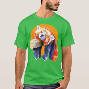 Funny Lazy Red Panda Sleeping T-Shirt