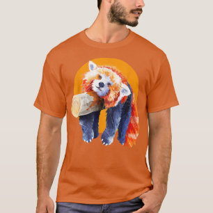 Funny Lazy Red Panda Sleeping T-Shirt