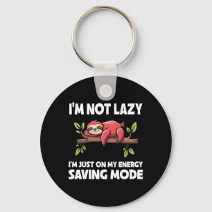 Funny Lazy Sloth Energy Saving Mode Key Ring