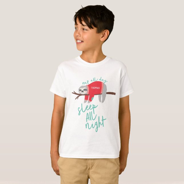 Funny lazy sloth T-Shirt (Front Full)