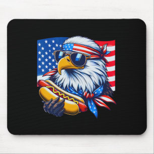 Funny Ld Eagle Hotdog American Flag 4th Of July Pa Mouse Mat