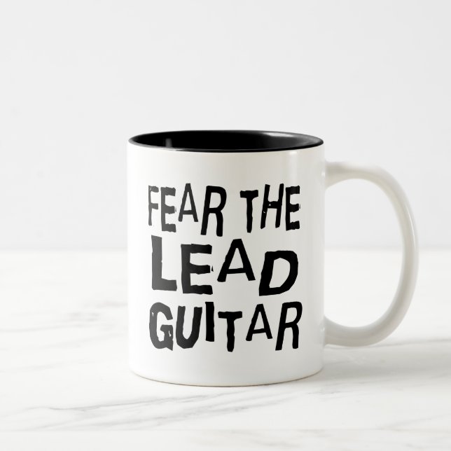 Funny Lead Guitar Two-Tone Coffee Mug (Right)