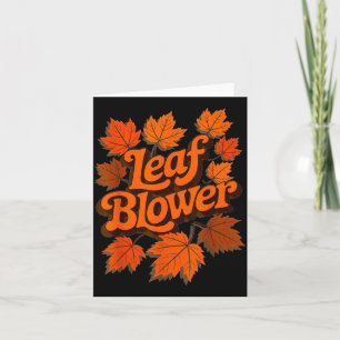 Funny Leaf Blower Fall Autumn Costume Matching Out Card