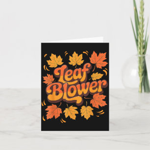 Funny Leaf Blower Fall Costume Couple Halloween Ma Card