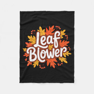 Funny Leaf Blower Fall Costume Couple Halloween Ma Fleece Blanket