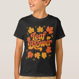Funny Leaf Blower Fall Costume Couple Halloween Ma T-Shirt