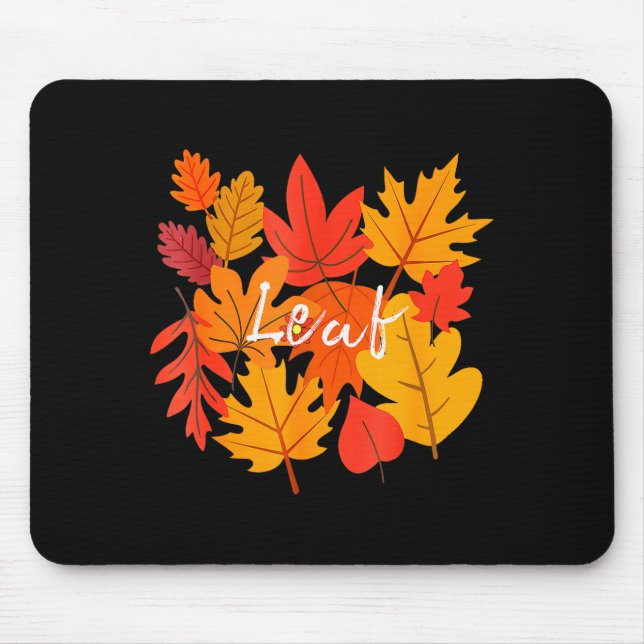 Funny Leaf Blower Fall Couple Halloween Costume Gi Mouse Mat (Front)