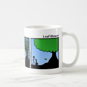 Funny Leaf Blower Stickman Mug - 068