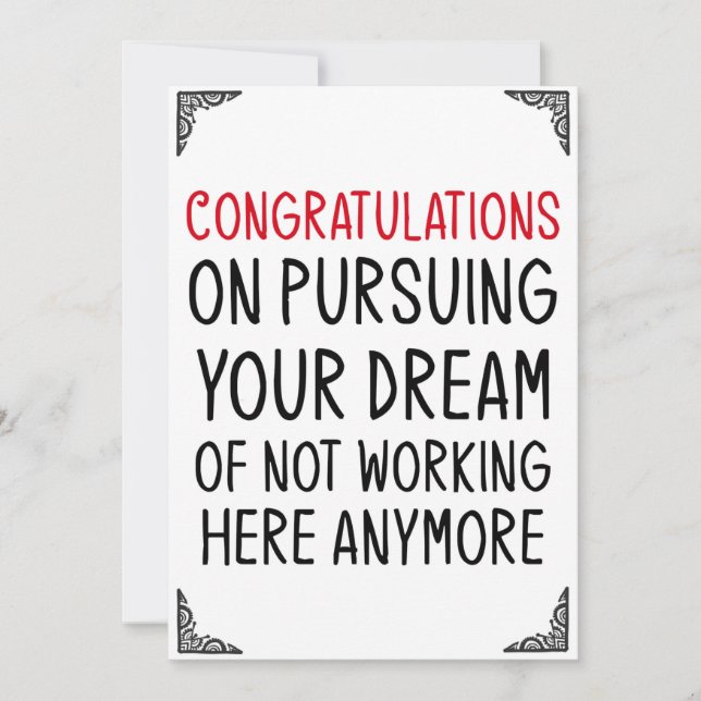 Funny Leaving Card Gift Employees coworker  (Front)