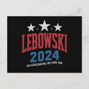 Funny Lebowski Political Election Vote 2024  Postcard